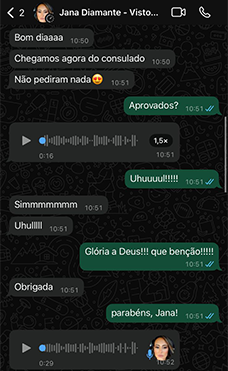 Janaína e Alexandre - Mensagem Aprovação